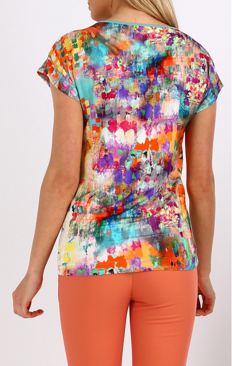 Watercolor print blouse