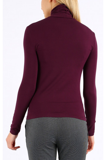 Polo Neck Top in Mulberry [1]