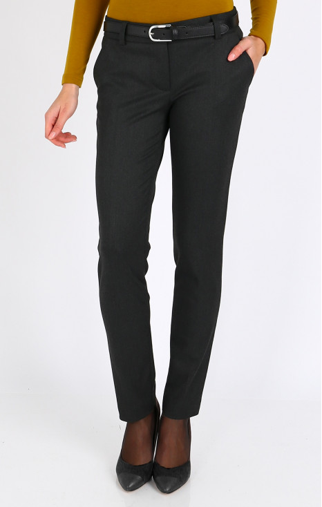 Straight-fit grey trousers