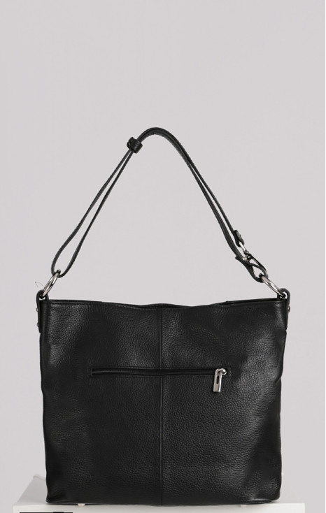 Medium Leather Bag in Black