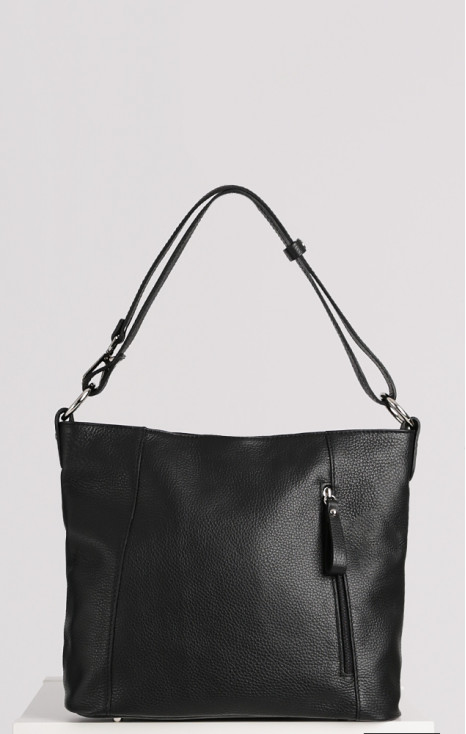 Medium Leather Bag in Black