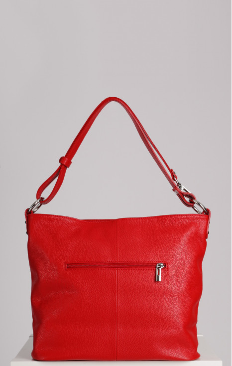 Medium Leather Bag in True Red [1]