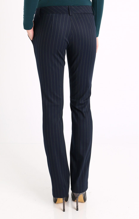 Straight - fit dark blue trousers