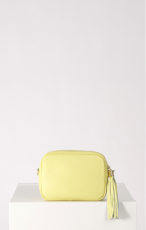 Crossbody Bag with Tassel in Yellow