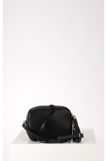 Crossbody Bag with Tassel in Black [1]