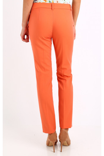 Slim Cotton Trousers in Orange [1]