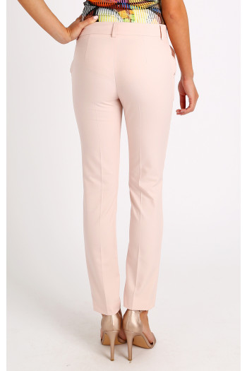 Slim Cotton Trousers in Soft Pink [1]