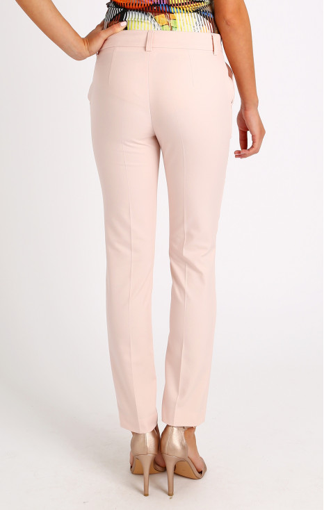 Slim Cotton Trousers in Soft Pink [1]