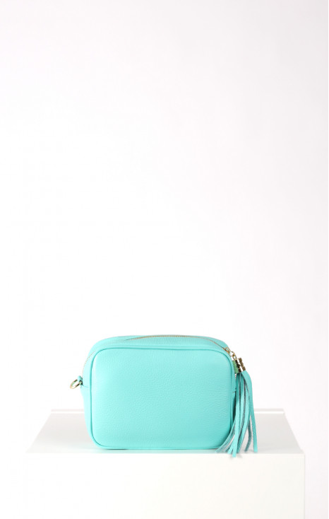 Crossbody Bag with Tassel in Turquoise