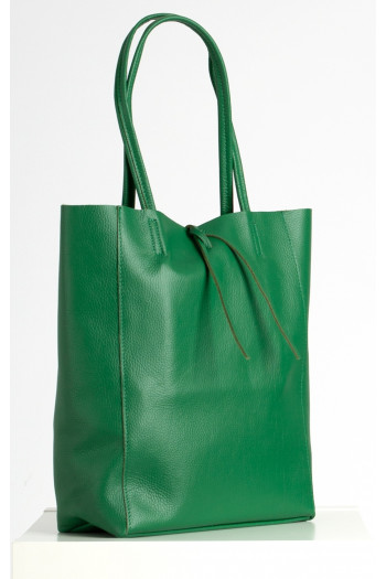 Large Leather Tote Bag in Green [1]