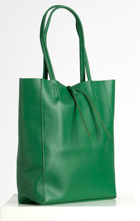 Large Leather Tote Bag in Green [1]