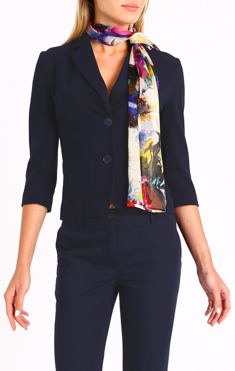 Blazer with Patch Pockets in Navy
