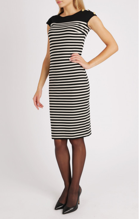 Striped A-line dress