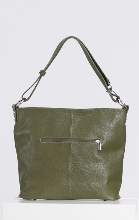 Medium Leather Bag in Olive [1]