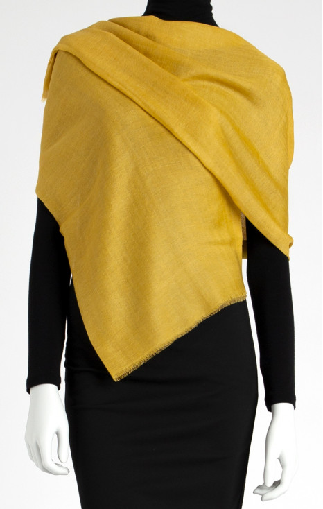 Wool and Silk Scarf in Yellow