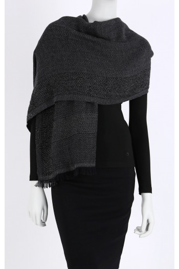 Wool-cotton scarf