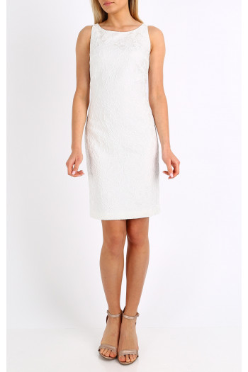 White jacquard dress