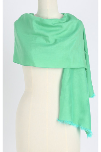 Silk-cotton scarf