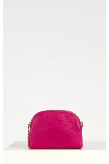 Leather Mini Bag in Fuchsia