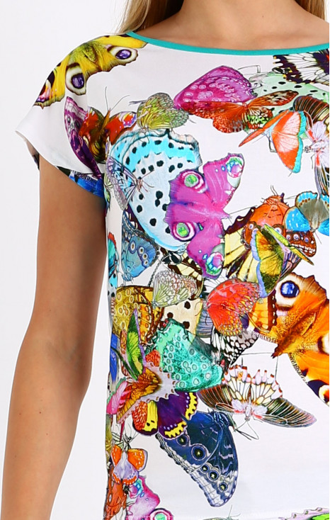 Jersey T-shirt with Butterflies
