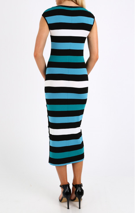 Slit striped dress
