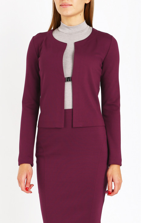 Tailored Short Jacket in Mulberry