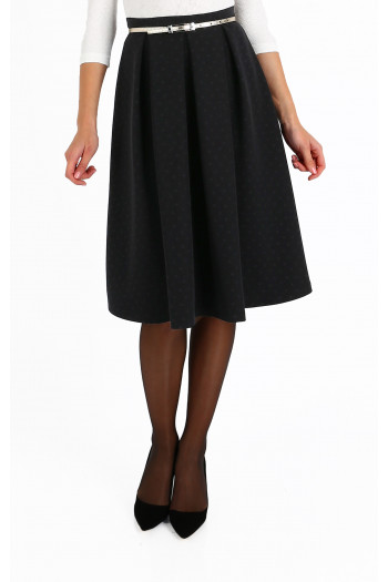 Elegant black skirt on dots