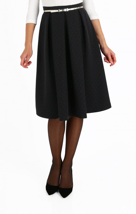 Elegant black skirt on dots