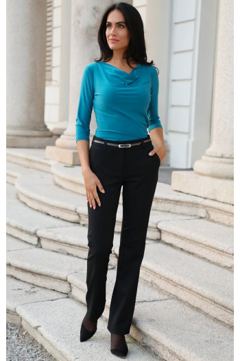 Wide leg trousers in Black [1]