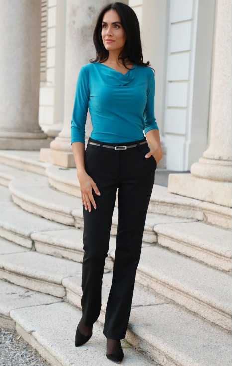 Wide leg trousers in Black [1]