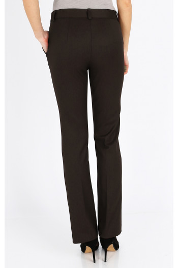 Straight Trousers in Dark Brown [1]