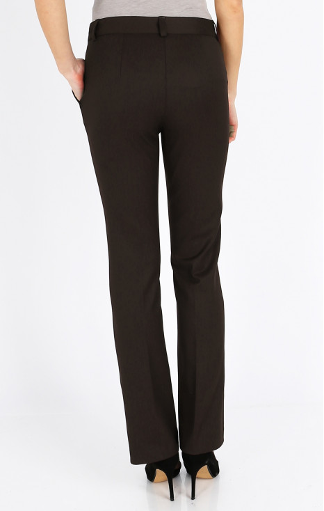 Straight Trousers in Dark Brown [1]