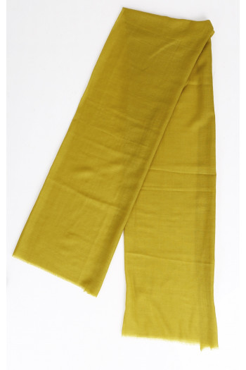 Wool and Silk Scarf in Golden Green [1]