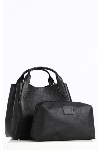 Handmade genuine leather bag in Black [1]