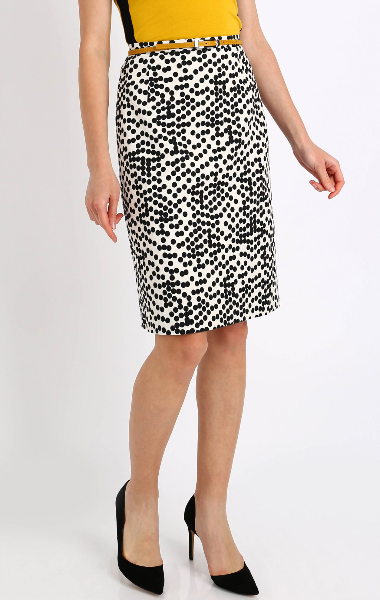 Classic Straight polka dots skirt - Daphne