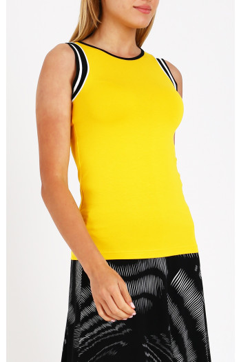 Vest Top In Yellow and Black