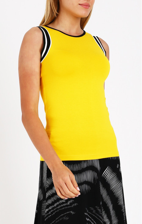 Vest Top In Yellow and Black