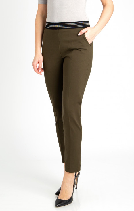 Straight-fit trousers from tricot