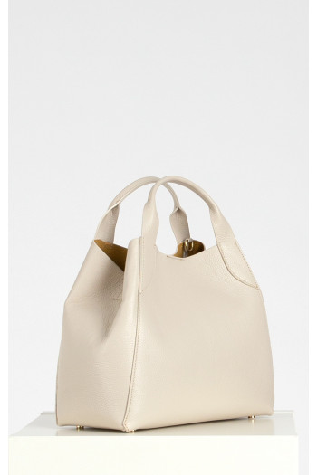 Handmade genuine leather bag in Cloud Cream color [1]