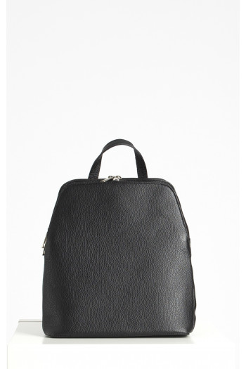 Genuine Leather Multiway Backpack In Black
