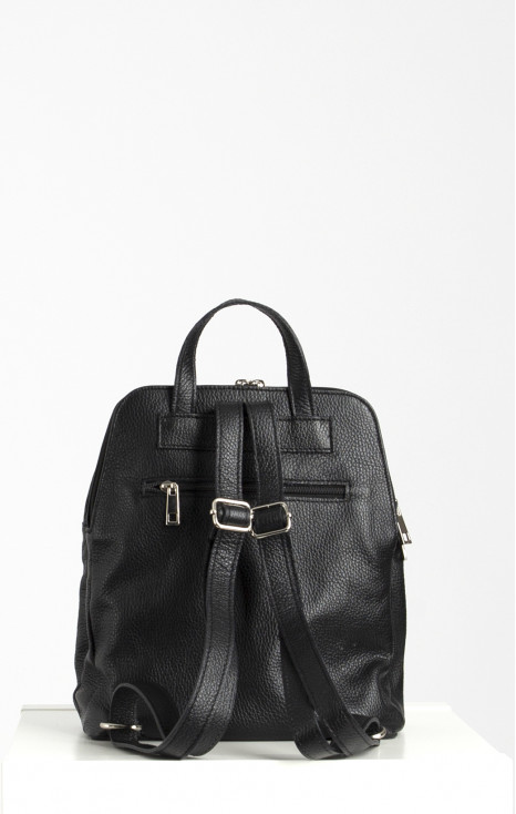 Genuine Leather Multiway Backpack In Black [1]
