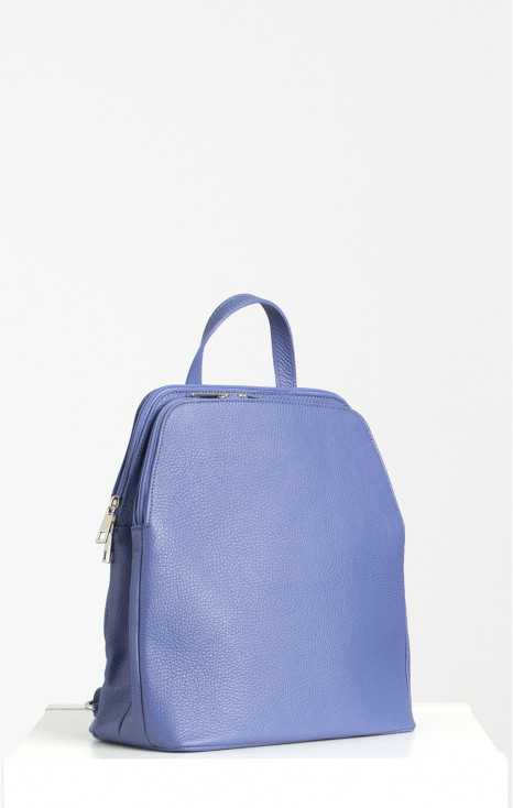 Genuine Leather Multiway Backpack In Light Purple