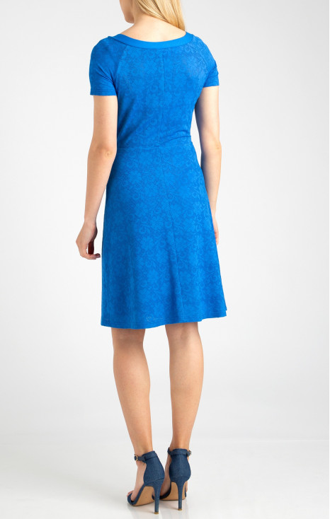 Jersey Lace Dress in Blue