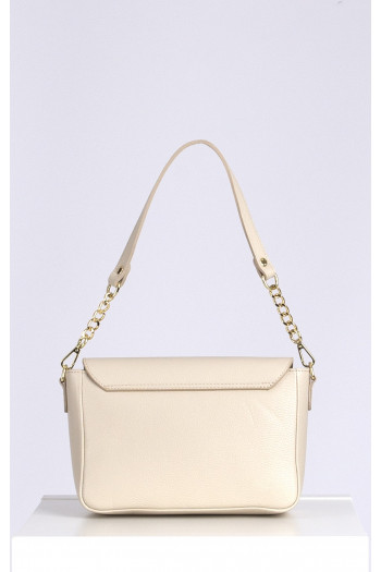 Shoulder bag with a Gold Chain in Cream [1]