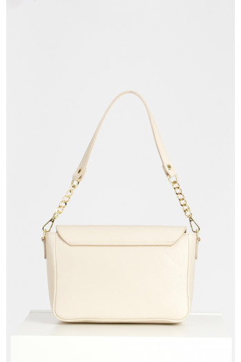 Shoulder bag with a Gold Chain in Cream [1]
