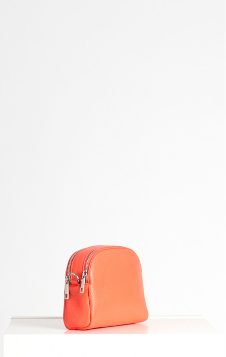 Leather Mini Bag in Orange