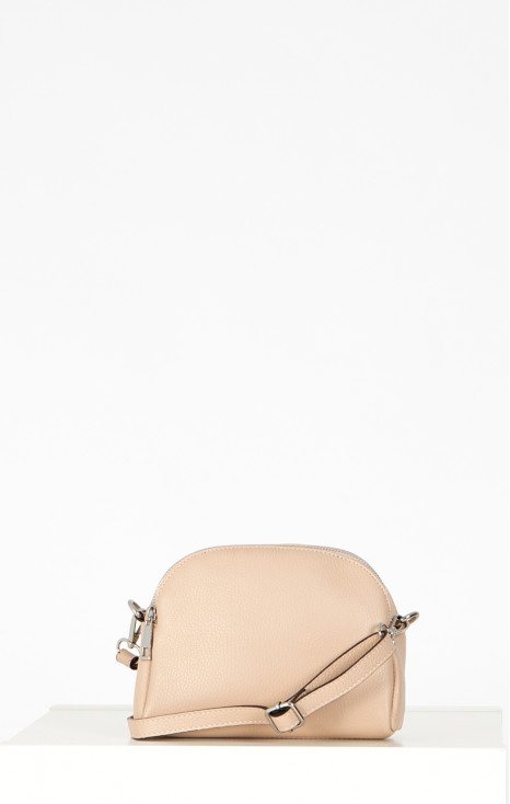 Leather Mini Bag in Nude