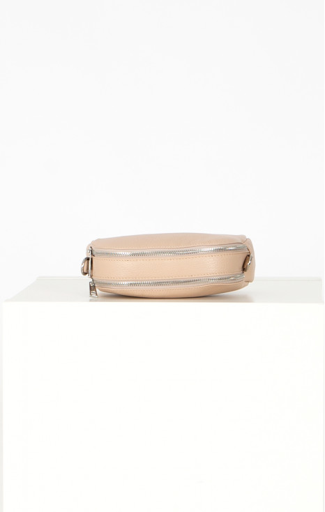 Leather Mini Bag in Nude