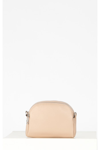 Leather Mini Bag in Nude