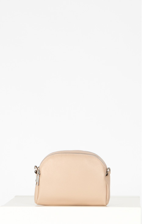 Leather Mini Bag in Nude